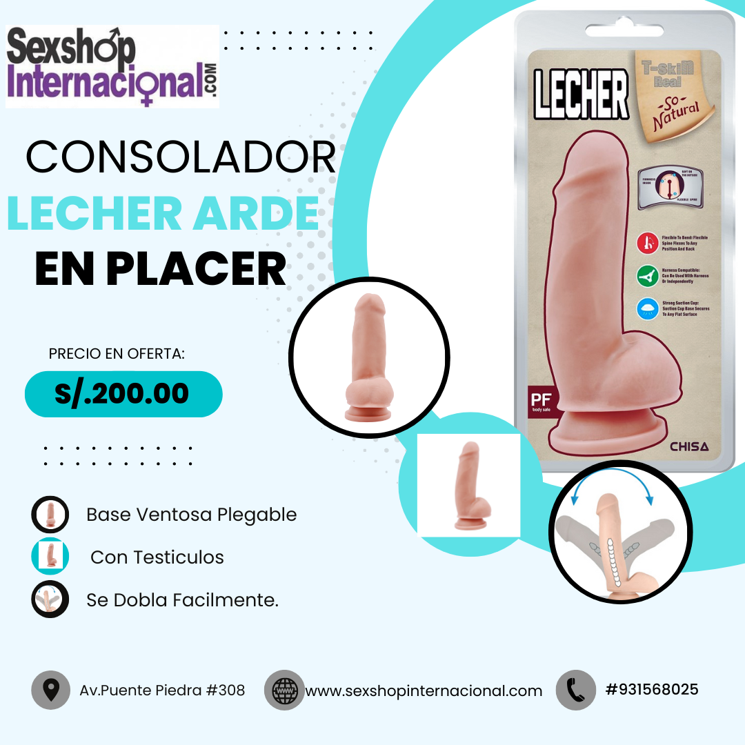 CONSOLADOR ULTRA REAL LECHER FLESH 18 CM ARDE EN PLACER SEXSHOP 931568025